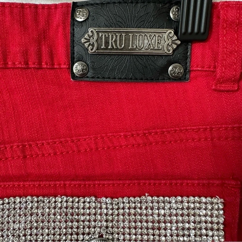 Tru Luxe Womens Red Jeans Sz 30/10 - Picture 7 of 10